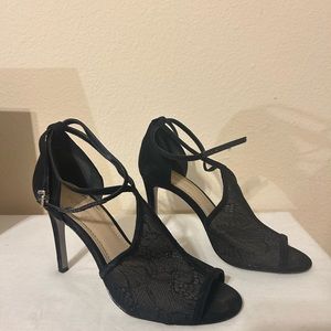 Black lace heels BCBG